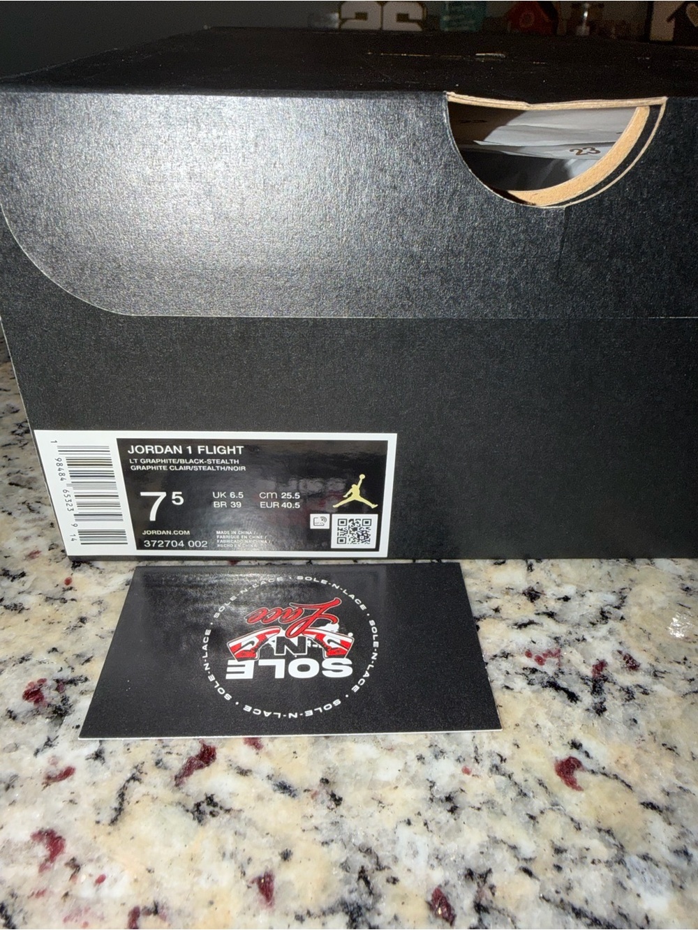 Size 7.5 Jordan 1 Flight Gray SKU 372704-002 Brand New - Picture 3 of 11